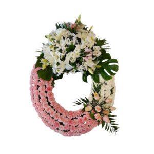 Corona funeraria Rosa